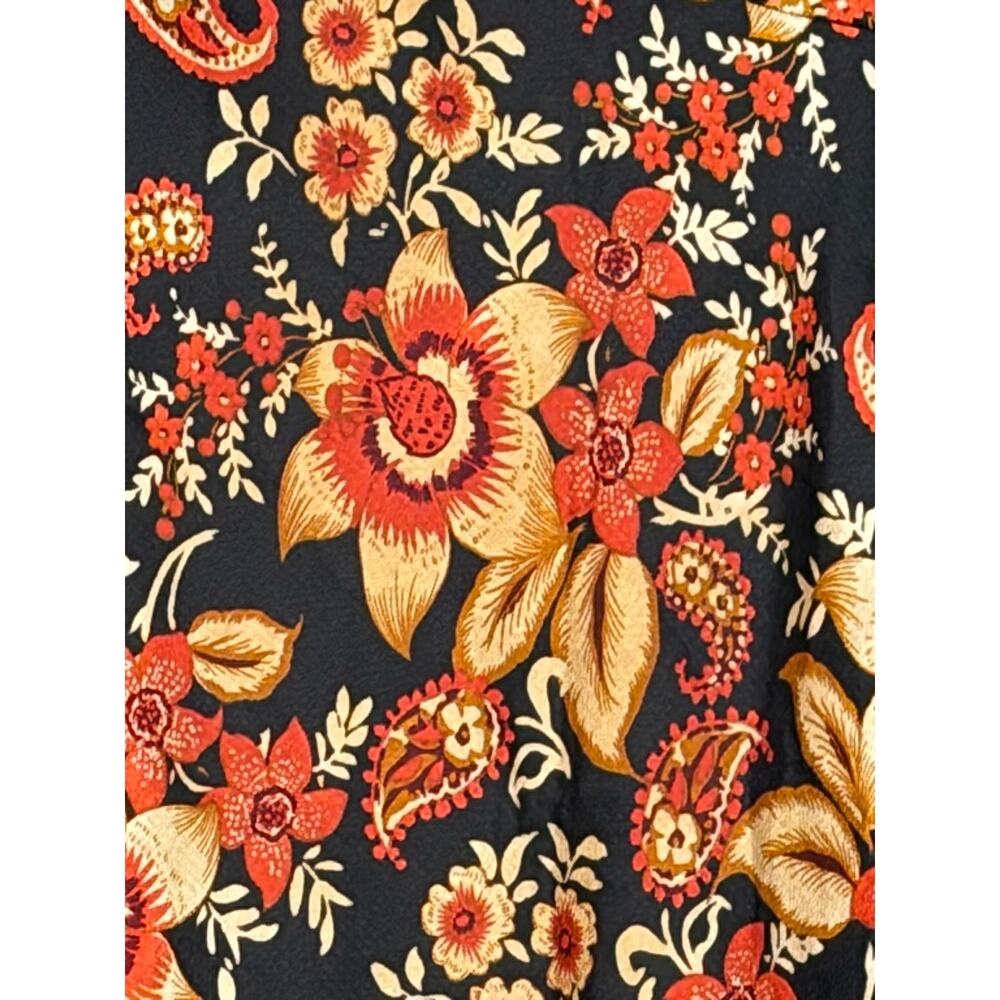That’s So Fetch Dark Floral Paisley Slip Maxi Dress 10 Scarf Print Whimsigoth - Picture 4 of 8
